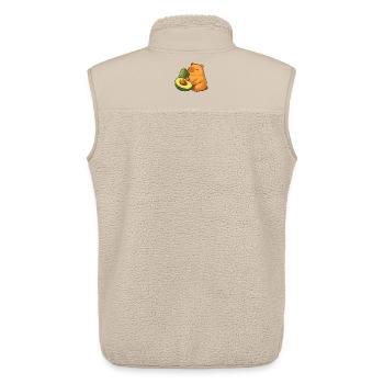 Capybara mit Avocado - Unisex Sherpaweste von Stanley/Stella - Beige - Hinten - AI Model Male 178 light (178cm)