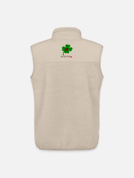 Shamrock with ladybug - Unisex Sherpa Gilet by Stanley/Stella - beige