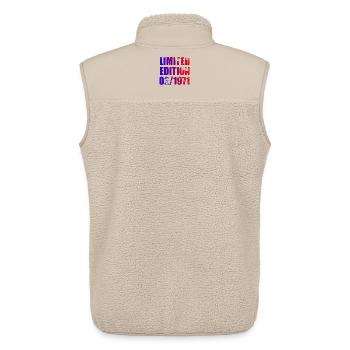 55th Birthday Limited Edition 02/1971 - Unisex Sherpa Gilet by Stanley/Stella - beige - Back - AI Model Male 178 light (178cm)