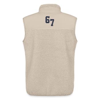 Number Lights 67 - Unisex Sherpaweste von Stanley/Stella - Beige - Hinten - AI Model Male 178 light (178cm)