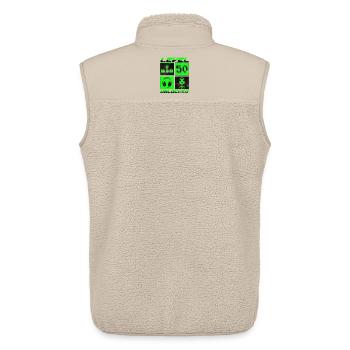 Level 50 unlocked - Gamer - Birthday - Gift - Unisex Sherpa Gilet by Stanley/Stella - beige - Back - AI Model Male 178 light (178cm)