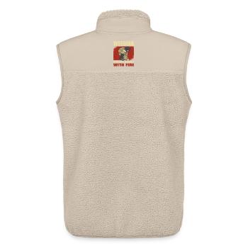 Schweißer Spruch Geschenke Für Metallbauer  - Unisex Sherpaweste von Stanley/Stella - Beige - Hinten - AI Model Male 178 light (178cm)