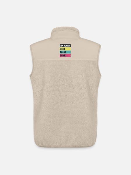Jeg er Alana, der laver Alana-ting retrofarver - Stanley/Stella unisex sherpavest - beige