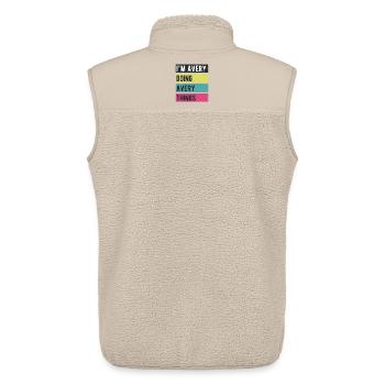Ich mache Avery Things Retro-Farben - Unisex Sherpaweste von Stanley/Stella - Beige - Hinten - AI Model Male 178 light (178cm)