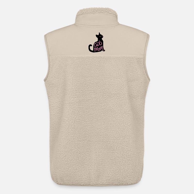 Script néon de Cat Mom - Veste sans manches sherpa unisexe Stanley/Stella - beige