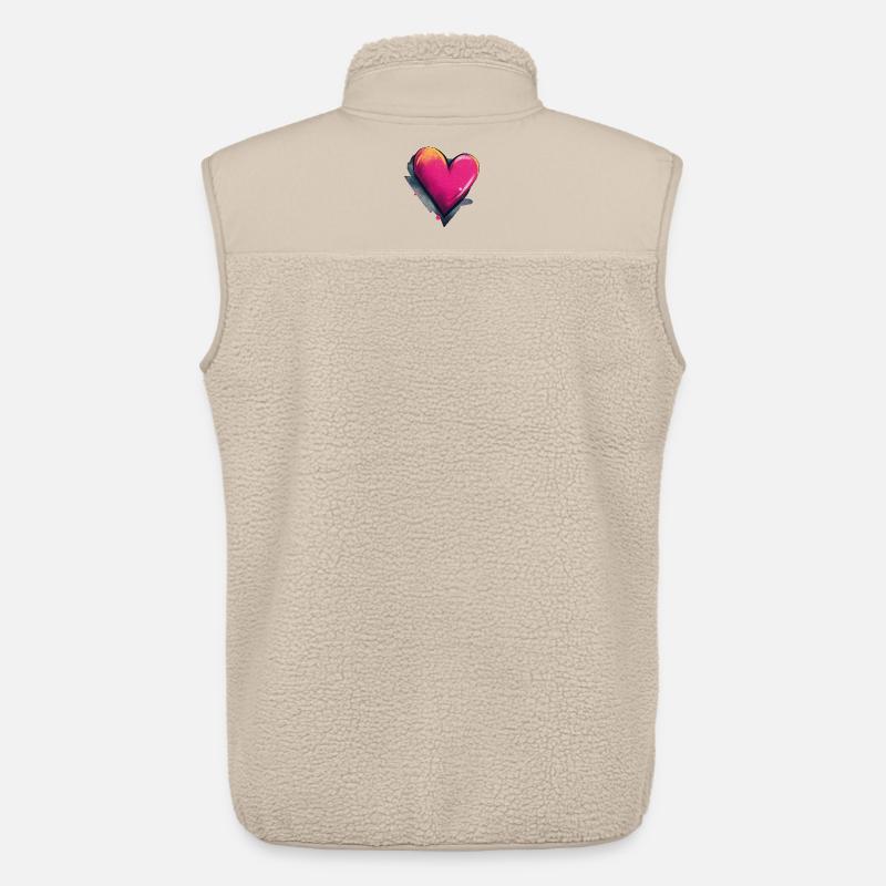 Herz Graffiti - Unisex Sherpaweste von Stanley/Stella - Beige