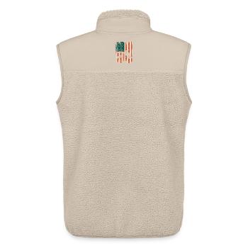 American Flag Plant Lover Gardener - Unisex Sherpa Gilet by Stanley/Stella - beige - Back - AI Model Male 178 light (178cm)