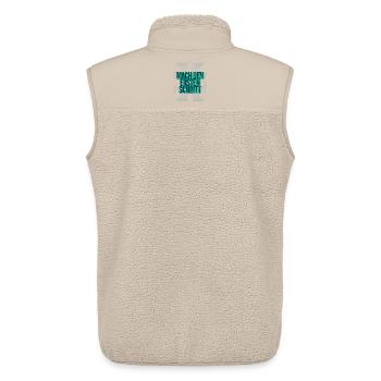 Mach den ersten Schritt – Mut Statement - Unisex Sherpaweste von Stanley/Stella - Beige - Hinten - AI Model Male 178 light (178cm)