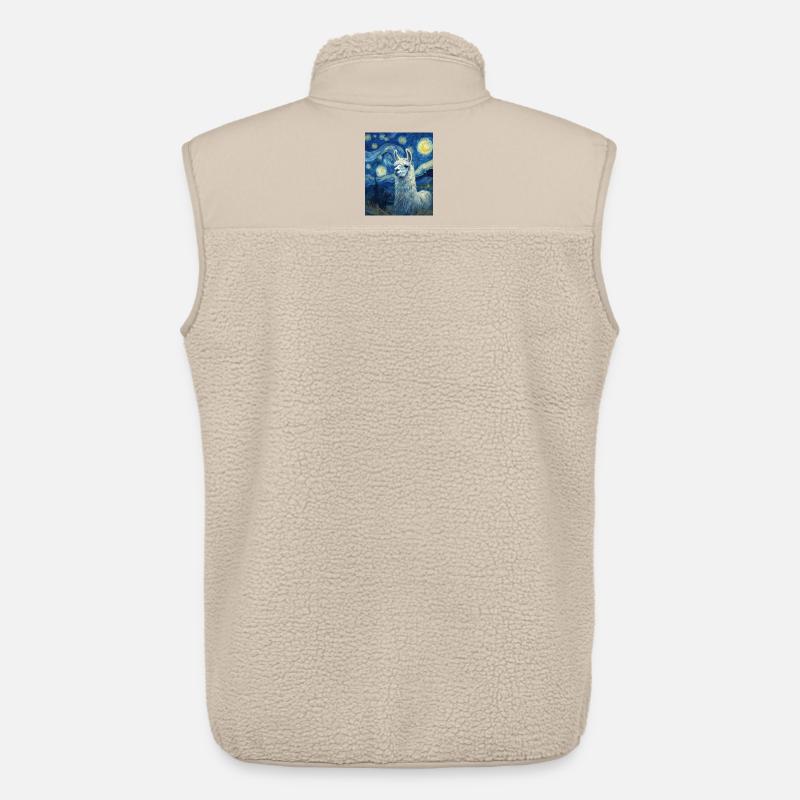 Lama Van Gogh Starry Night - Unisex Sherpaweste von Stanley/Stella - Beige