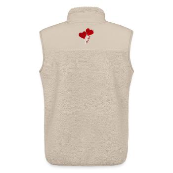 Meine Liebeserklärung - Unisex Sherpaweste von Stanley/Stella - Beige - Hinten - AI Model Male 178 light (178cm)