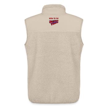 Mom Is My Superhero - Unisex Sherpa Gilet by Stanley/Stella - beige - Back - AI Model Male 178 light (178cm)