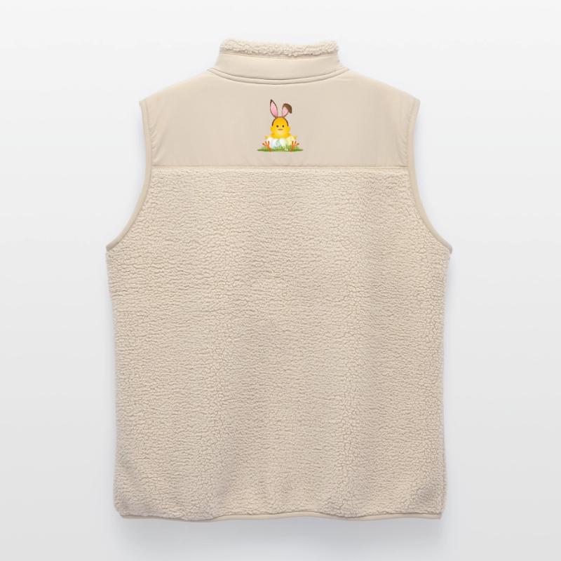 Cute Easter chick with bunny ears & Easter eggs Unisex Sherpa Gilet by Stanley/Stella