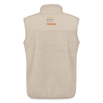 World's Okayest Freight Forwarder - Funny Logistic - Unisex Sherpa Gilet by Stanley/Stella - beige - Back - AI Model Male 178 light (178cm)