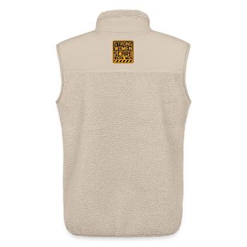 Strong Women Scare Weak Men Selbstbewusst Feminist - Unisex Sherpaweste von Stanley/Stella - Beige - Hinten - AI Model Male 178 light (178cm)