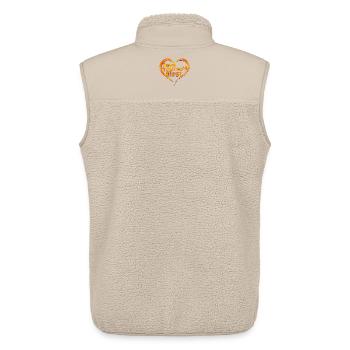 Liebe dich selbst zuerst T-Shirt Selbstliebe Orange Herz - Unisex Sherpaweste von Stanley/Stella - Beige - Hinten - AI Model Male 178 light (178cm)