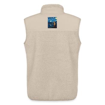 Otter Van Gogh - Unisex Sherpaweste von Stanley/Stella - Beige - Hinten - AI Model Male 178 light (178cm)