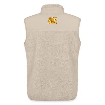 T-Rex Dino - Unisex Sherpa Gilet by Stanley/Stella - beige - Back - AI Model Male 178 light (178cm)