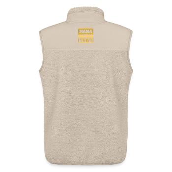 Mama 1961 - Veste sans manches sherpa unisexe Stanley/Stella - beige - Dos - AI Model Male 178 light (178cm)