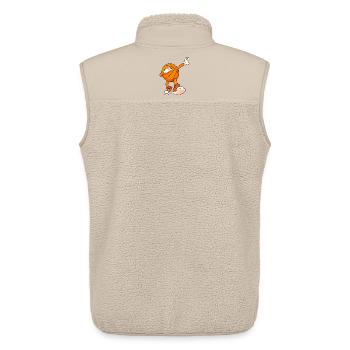 Basketball Mascot Dunks - Unisex Sherpa Gilet by Stanley/Stella - beige - Back - AI Model Male 178 light (178cm)