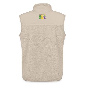 Capybara Mask Festival Trio Mardi Gras - Unisex Sherpa Gilet by Stanley/Stella - beige - Back - AI Model Male 178 light (178cm)
