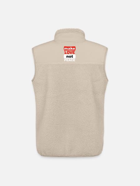 Make Love Not Peace - Unisex Sherpaweste von Stanley/Stella - Beige