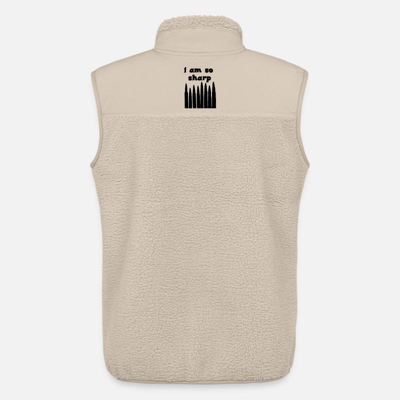I Am So Sharp Bullet Typography Dark Statement Art - Unisex Sherpaweste von Stanley/Stella - Beige