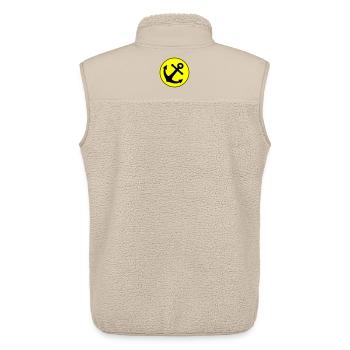 Icône d’ancre - Veste sans manches sherpa unisexe Stanley/Stella - beige - Dos - AI Model Male 178 light (178cm)