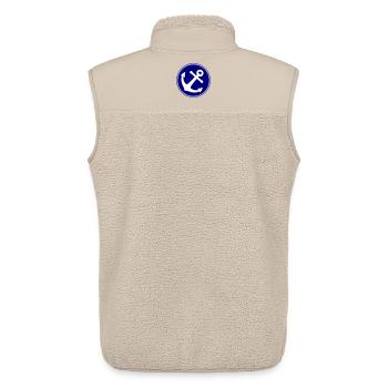 Anchor icon - Unisex Sherpa Gilet by Stanley/Stella - beige - Back - AI Model Male 178 light (178cm)