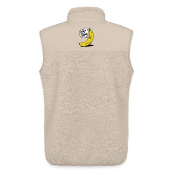 Laugh like a banana - Unisex Sherpa Gilet by Stanley/Stella - beige - Back - AI Model Male 178 light (178cm)
