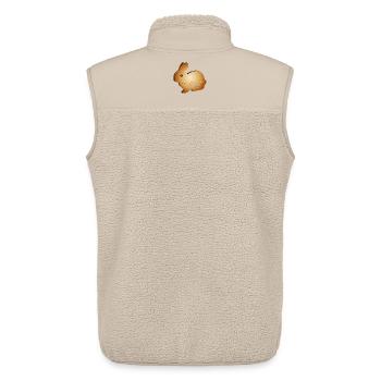 Motif de biscuits de lapin de Pâques avec des vermicelles de sucre colorées - Veste sans manches sherpa unisexe Stanley/Stella - beige - Dos - AI Model Male 178 light (178cm)