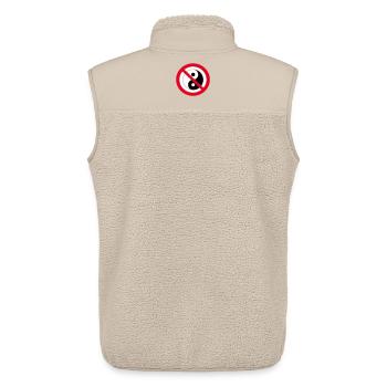 Verbotenes Yin-Yang: Anti-Balance-Symbol - Unisex Sherpaweste von Stanley/Stella - Beige - Hinten - AI Model Male 178 light (178cm)