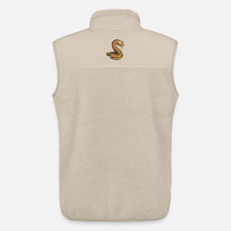 Le Snacking Snake - Veste sans manches sherpa unisexe Stanley/Stella - beige