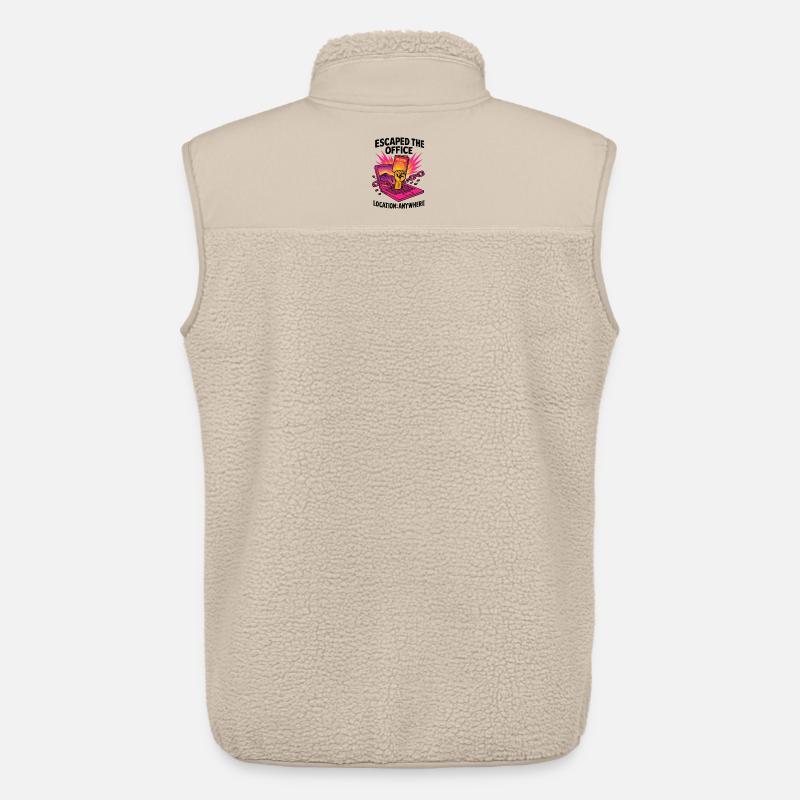 Telearbeit – Telearbeit – Voll-Fernarbeit - Unisex Sherpaweste von Stanley/Stella - Beige