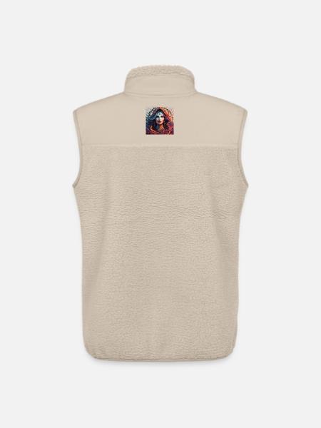 Third Eye magic. Fiery Mystic Portrait - Unisex Sherpa Gilet by Stanley/Stella - beige