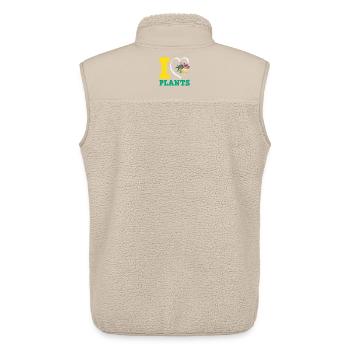Plant Lover Love Plants Gardener - Unisex Sherpa Gilet by Stanley/Stella - beige - Back - AI Model Male 178 light (178cm)