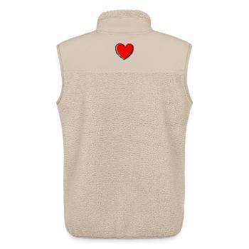 Cœur - Veste sans manches sherpa unisexe Stanley/Stella - beige - Dos - AI Model Male 178 light (178cm)