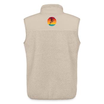 Fresh handball motif for handball for women - Unisex Sherpa Gilet by Stanley/Stella - beige - Back - AI Model Male 178 light (178cm)
