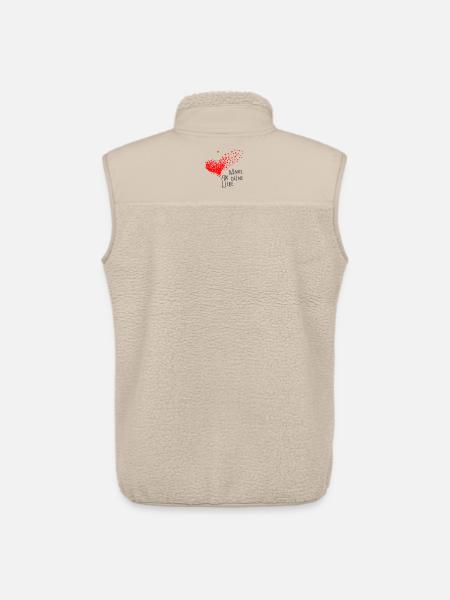 Danke Herz - Unisex Sherpaweste von Stanley/Stella - Beige