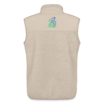 Iconic road bike motif - Unisex Sherpa Gilet by Stanley/Stella - beige - Back - AI Model Male 178 light (178cm)