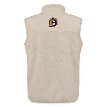 Basketball player with ball - Unisex Sherpa Gilet by Stanley/Stella - beige - Back - AI Model Male 178 light (178cm)
