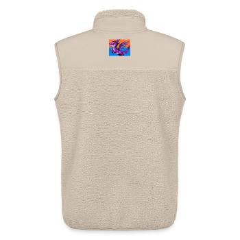 Drache - Unisex Sherpaweste von Stanley/Stella - Beige - Hinten - AI Model Male 178 light (178cm)