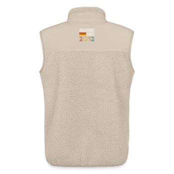 Awesome Since 2012 Retro Vintage Birthday - Unisex Sherpa Gilet by Stanley/Stella - beige - Back - AI Model Male 178 light (178cm)
