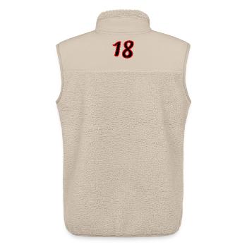 18. 18 YEARS OLD. 18th ANNIVERSARY. 18 BIRTHDAY. - Unisex Sherpa Gilet by Stanley/Stella - beige - Back - AI Model Male 178 light (178cm)