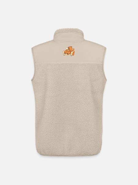 Pizza Capybara auf dem Sofa - Unisex Sherpaweste von Stanley/Stella - Beige