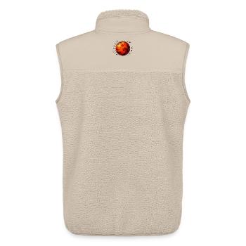 Planète rouge Mars - Veste sans manches sherpa unisexe Stanley/Stella - beige - Dos - AI Model Male 178 light (178cm)