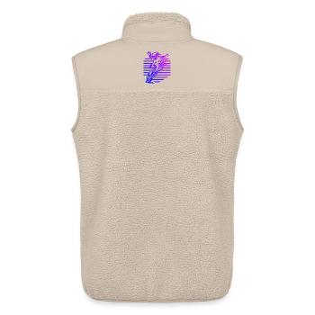 Handball Liebe zum Anziehen fuer Frauen - Unisex Sherpaweste von Stanley/Stella - Beige - Hinten - AI Model Male 178 light (178cm)