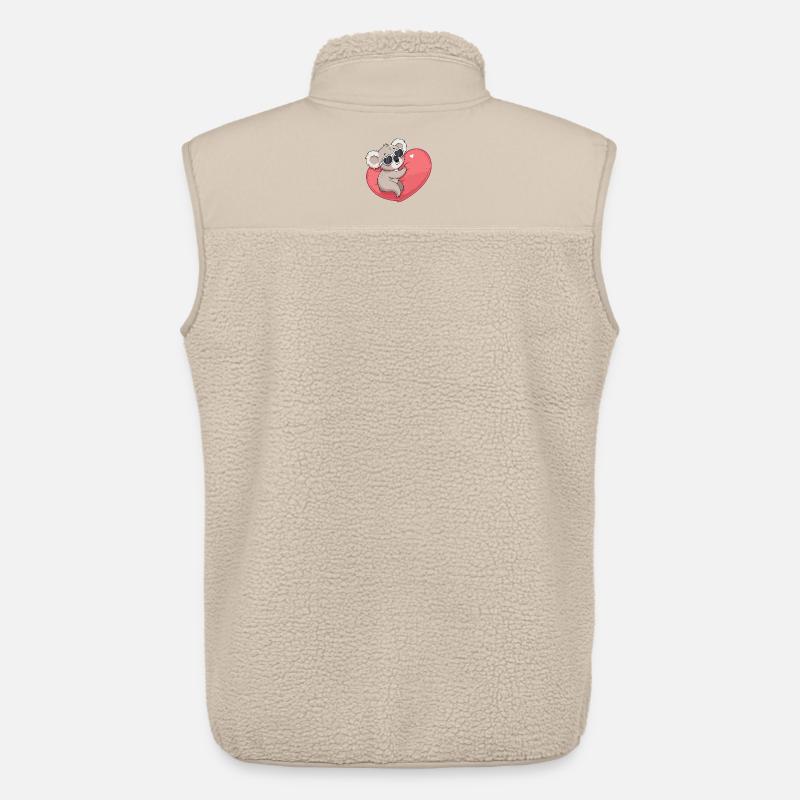 Koala-Lächelndes Herz - Unisex Sherpaweste von Stanley/Stella - Beige