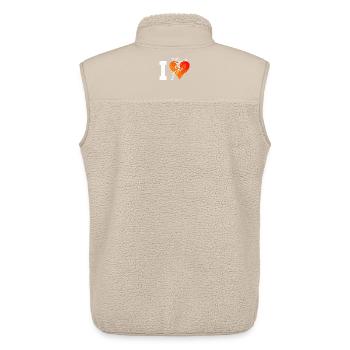 Einfach Handball zeitloses Design fuer Frauen - Unisex Sherpaweste von Stanley/Stella - Beige - Hinten - AI Model Male 178 light (178cm)