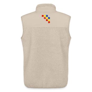 Farben Ornament Muster - Grundfarben - Unisex Sherpaweste von Stanley/Stella - Beige - Hinten - AI Model Male 178 light (178cm)