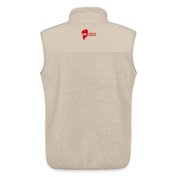 Ours polaire de solidarité du Groenland - Veste sans manches sherpa unisexe Stanley/Stella - beige - Dos - AI Model Male 178 light (178cm)